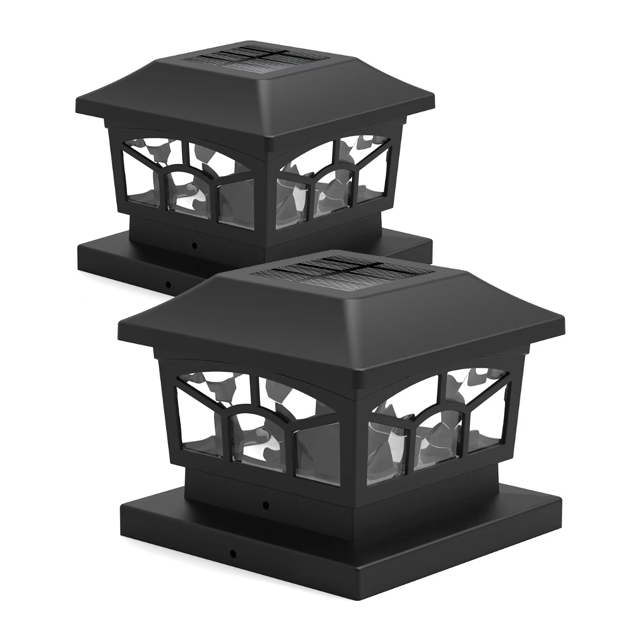 Solarna svjetiljka s kapom za stup s dva načina rada Solarna vrtna svjetiljka